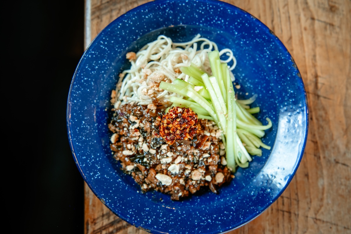 Dan Dan Noodles at Olive and Finch. | Photo by Lucy Beaugard