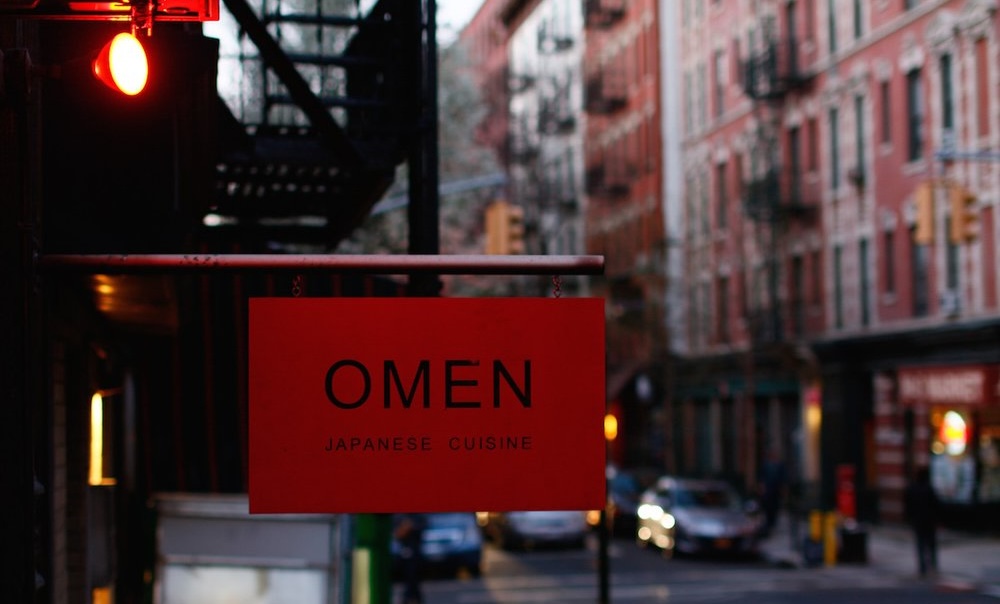 Omen_japanese_sign_NYC - DiningOut For decades this zen-like sushi spot has served SoHo. | Photo courtesy of Omen