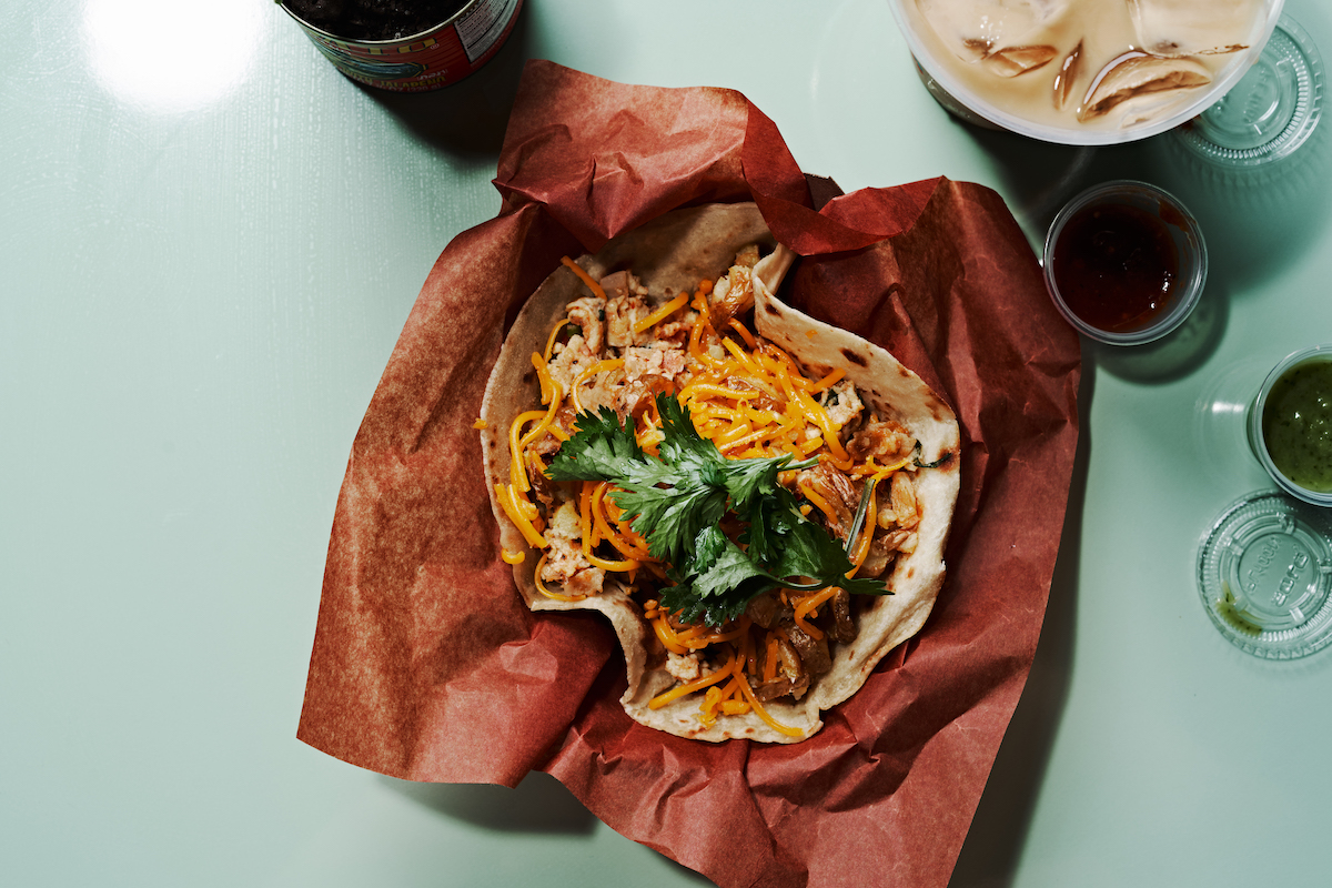 Potato breakfast taco at Little Rey. | Photo by Andrew Thomas Lee