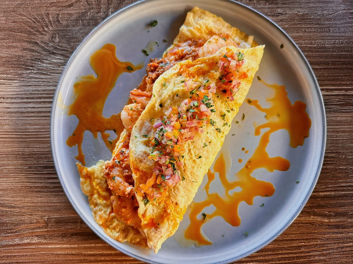 Shrimp & huacho pork omelet at Tio Luchos. | Photo by Tio Luchos