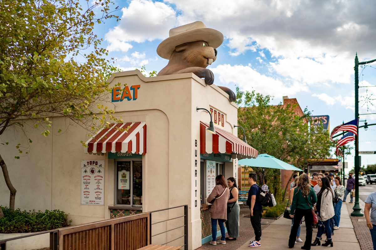 Topo Arizona has a gopher on top of the building. | Photo courtesy of Discover Gilbert