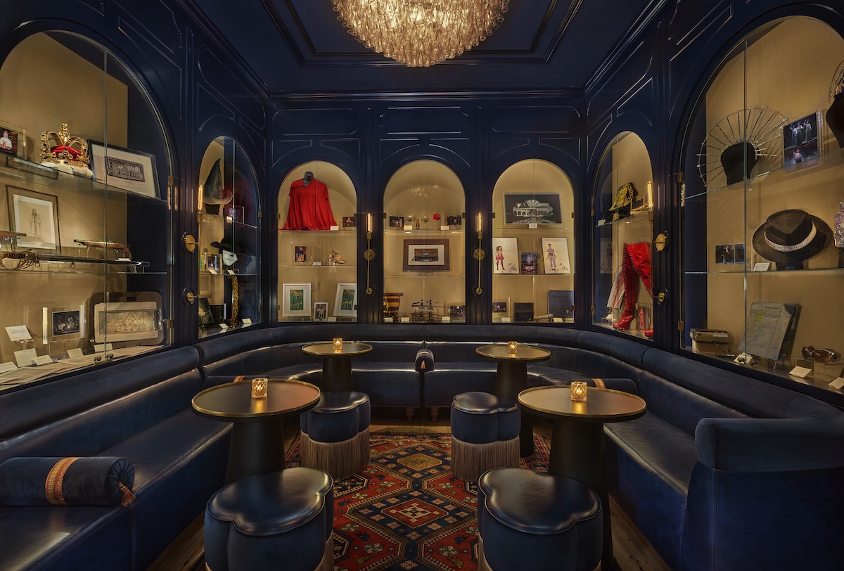 Inside the Blue Vault, a sexy bar with jazz, cocktails, and Broadway-themed everything. | Photo by Nikolas Koening 