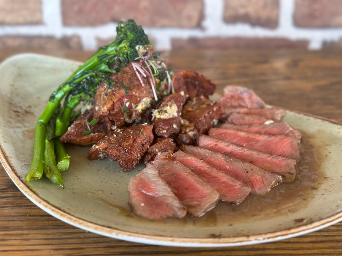 Snake River Farms wagyu steak at Up on the Roof. | Photo by Sumner Cajigal