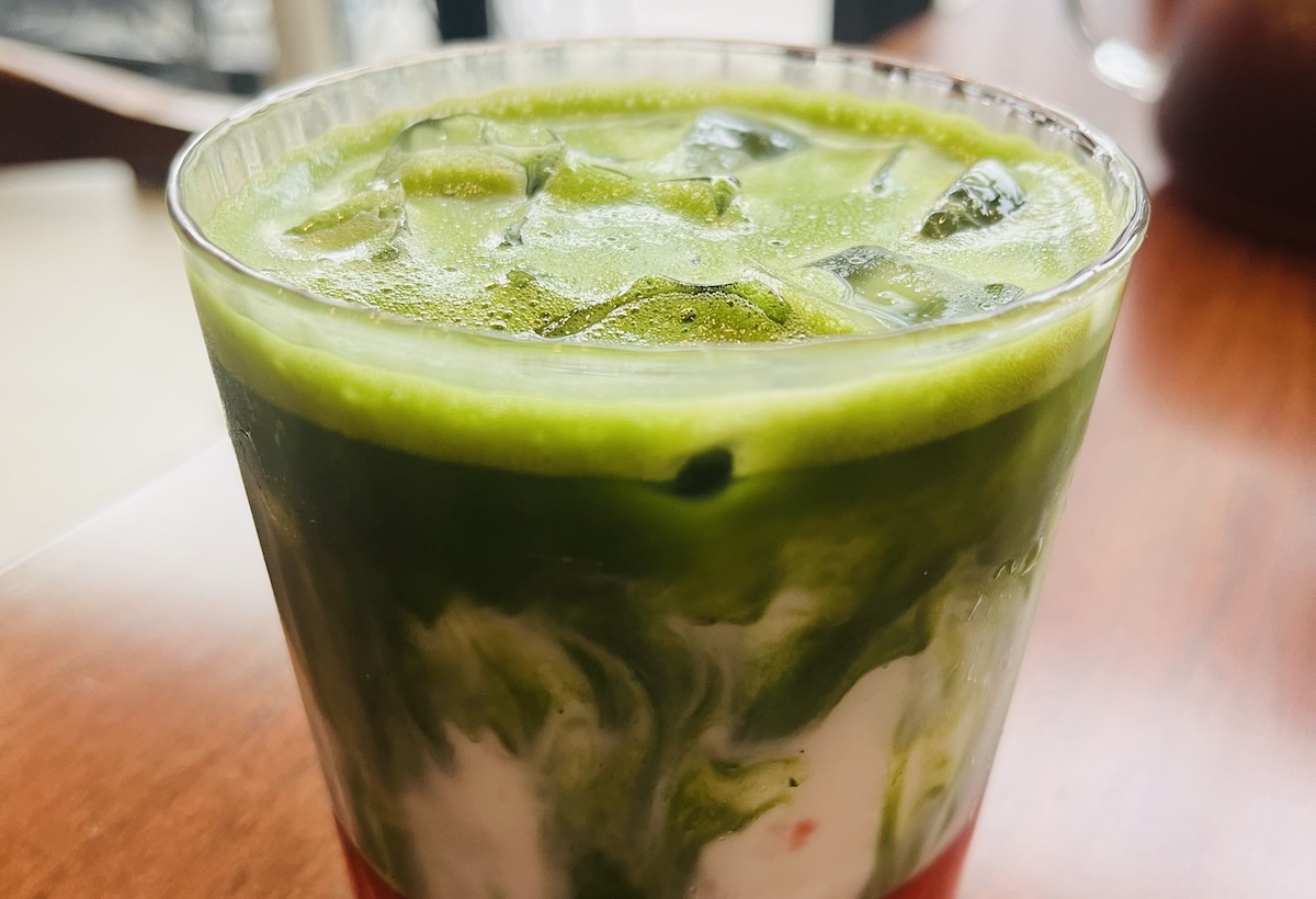 The iced strawberry matcha latte at Verse hits all the right notes. | Photo by Christina Heiser