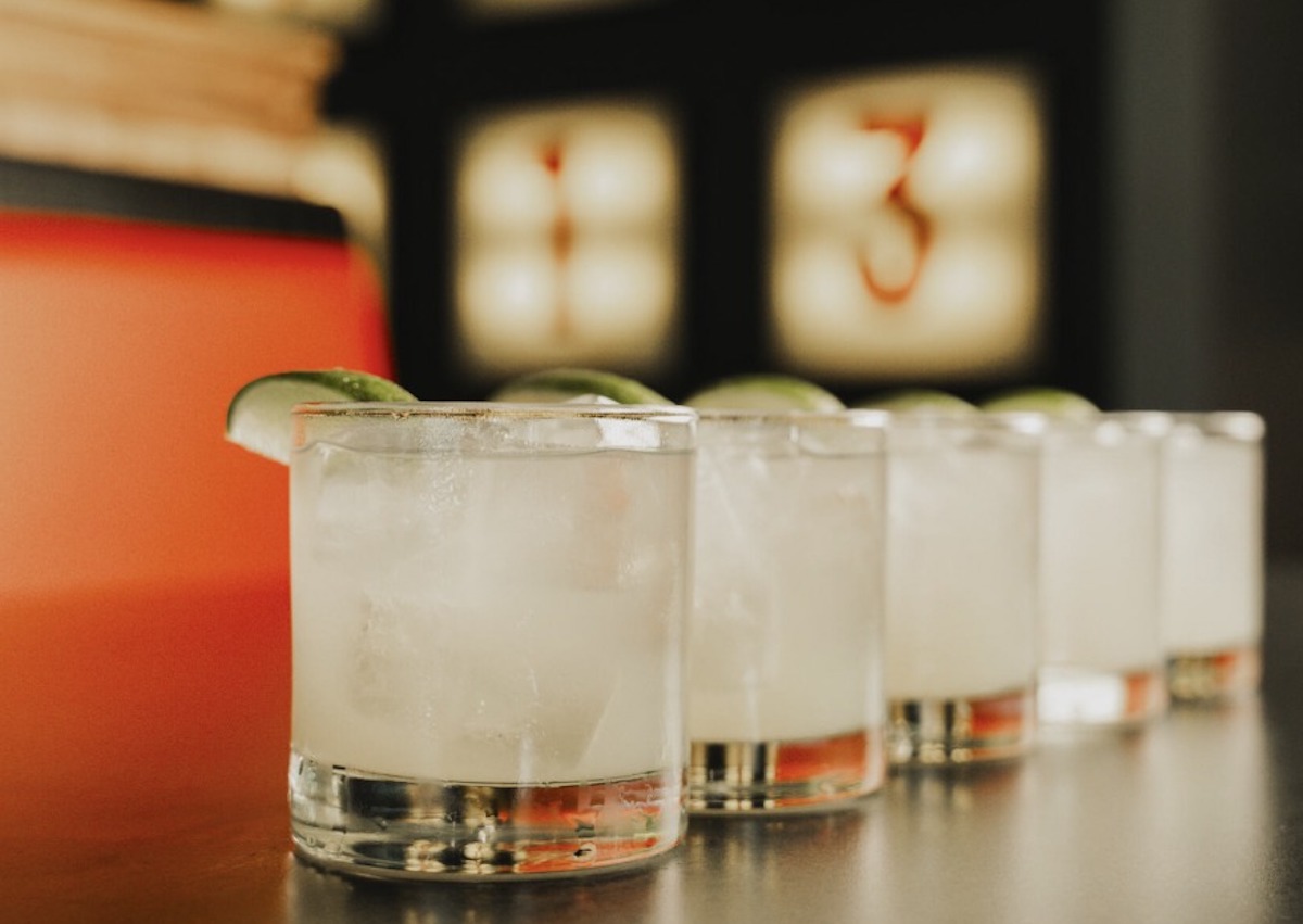A lineup of margaritas on the rocks at Via 313. | Photo by Via 313