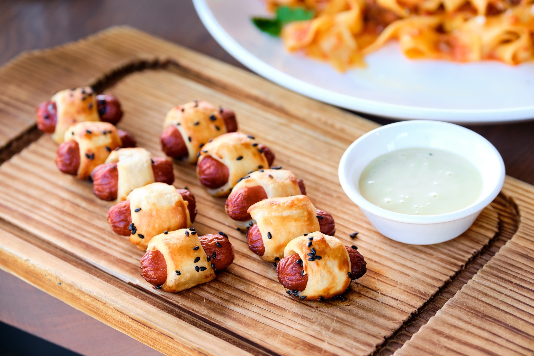 Pigs in a blanket at the Woodall. | Photo by the Woodall