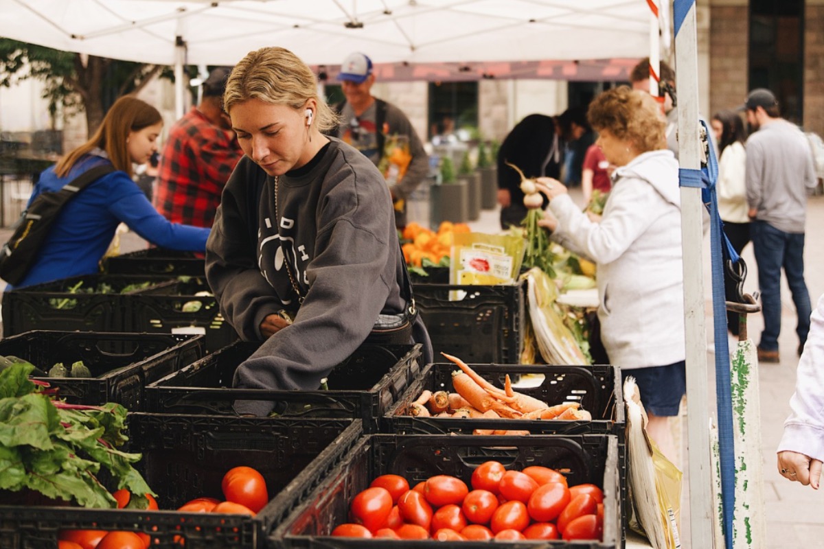 Browse the crates outside Union Station | Photo by Union Station Urban Market