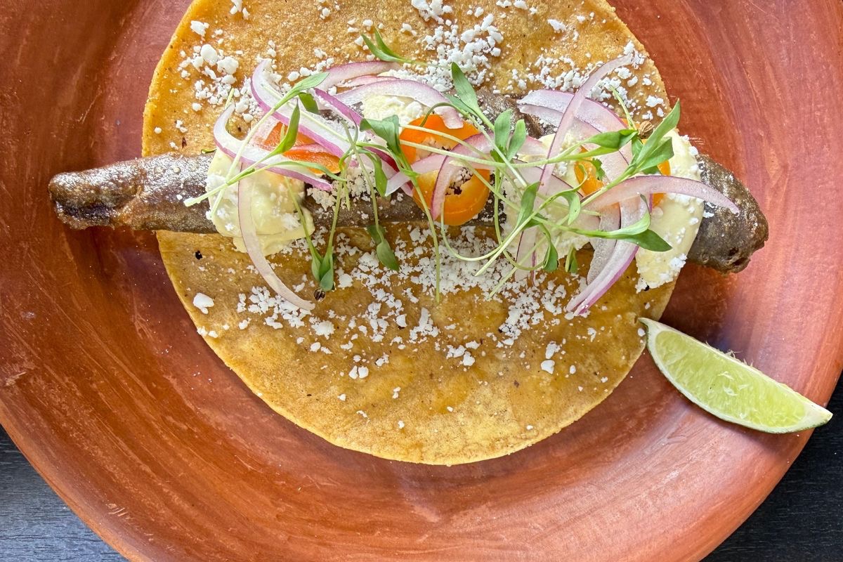 Taco de Nopal created by chef Erick Pineda of Requinto. | Photo by Tololoche