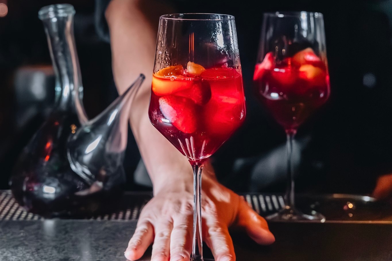 Spent citrus halves add flavor to El Five’s sangria | Photo by Edible Beats - DiningOut Spent citrus halves add flavor to El Five’s sangria | Photo by Edible Beats