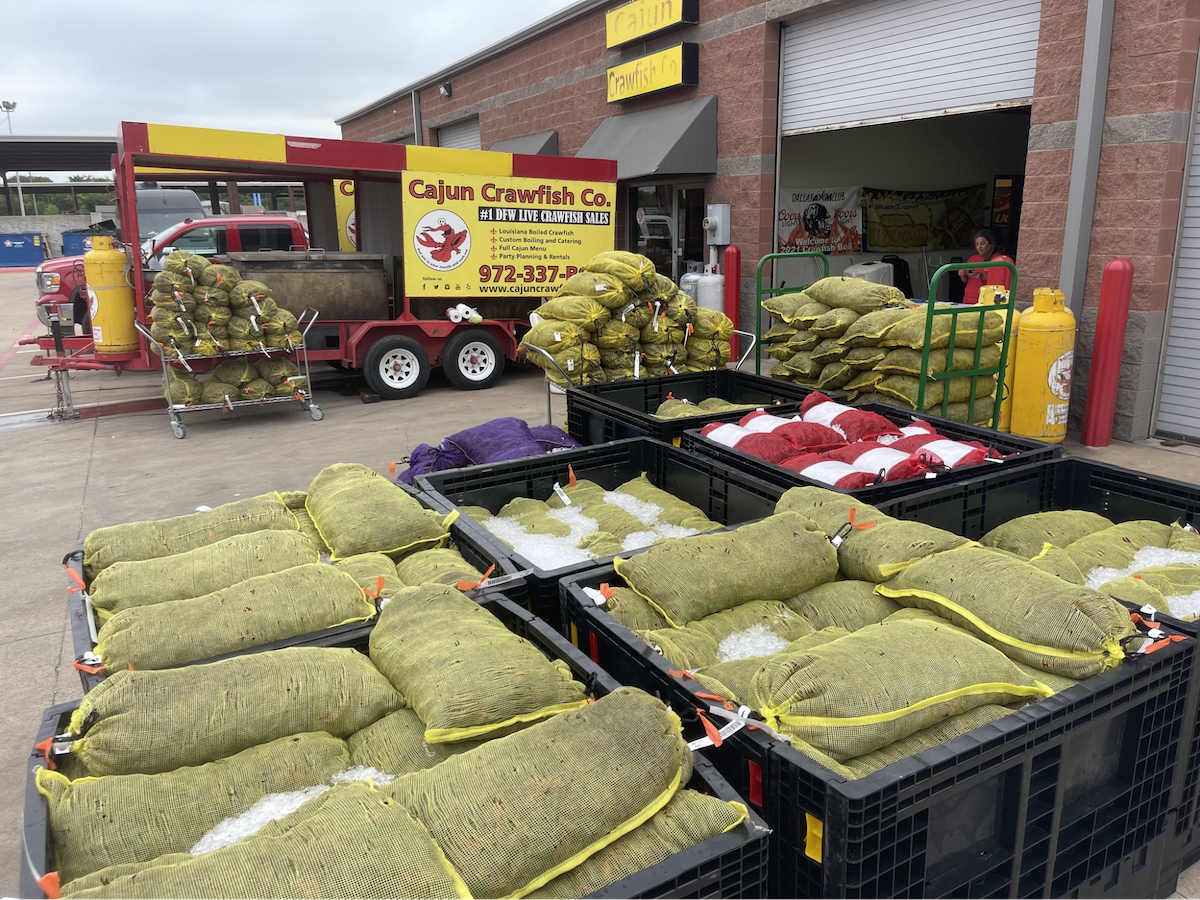 Bagged crawfish ready for pickup at Cajun Crawfish Co. | Photo by Cajun Crawfish Co.