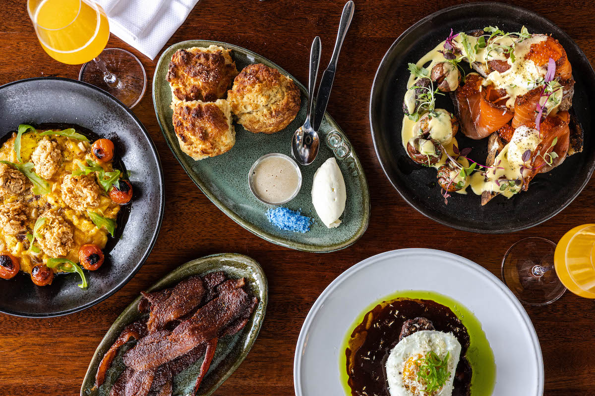 Brunch spread at Little's Oyster Bar. | Photo by Norton Creative
