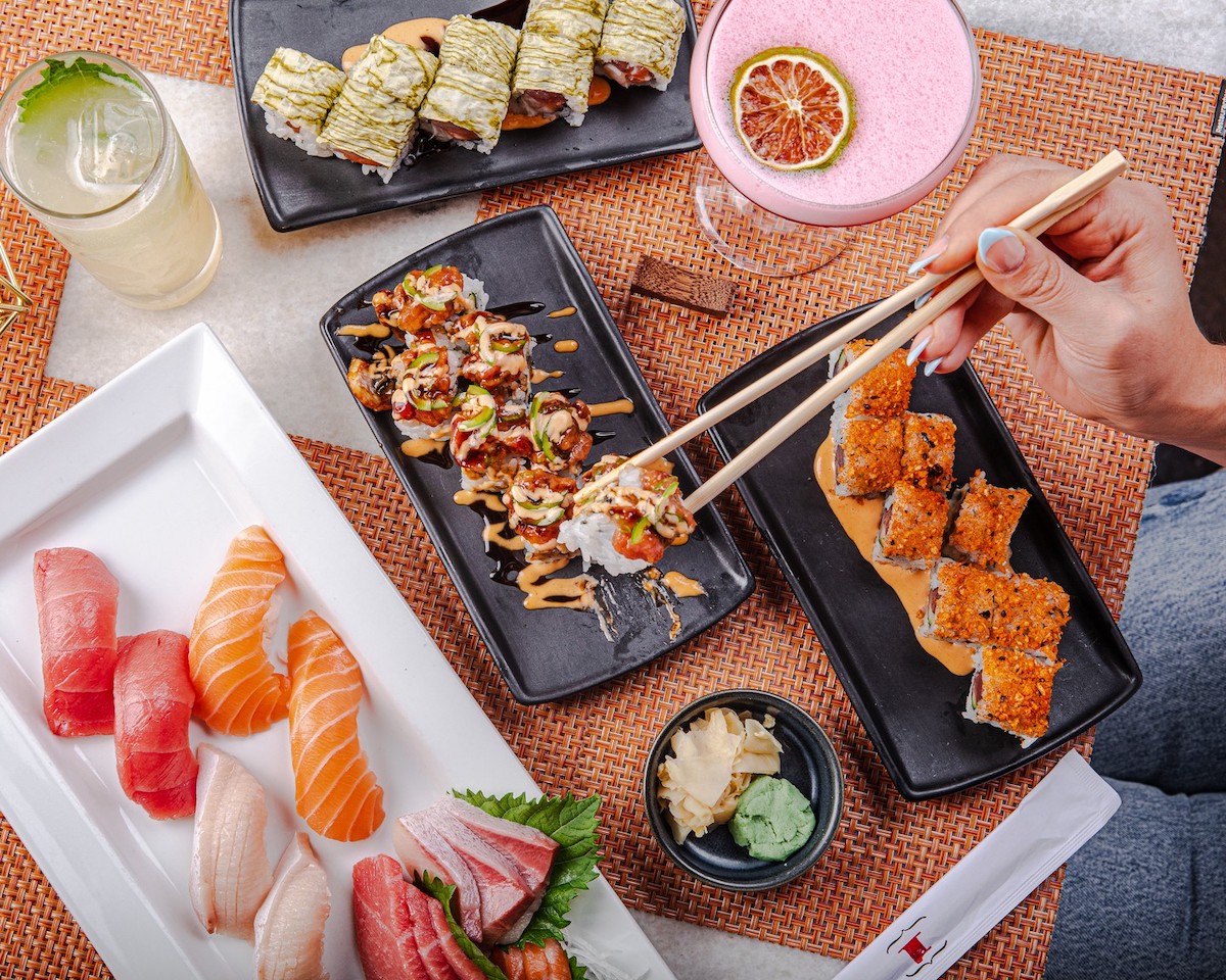 Sushi rolls, nigiri, and cocktails at One Flew South prove Atlanta’s airport dining scene goes far beyond the usual terminal grab-and-go. | Photo by One Flew South