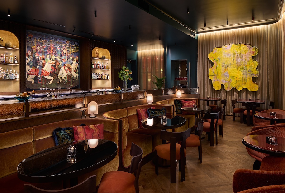 Seating inside Bar Daphne. | Photo by Robert Gomez