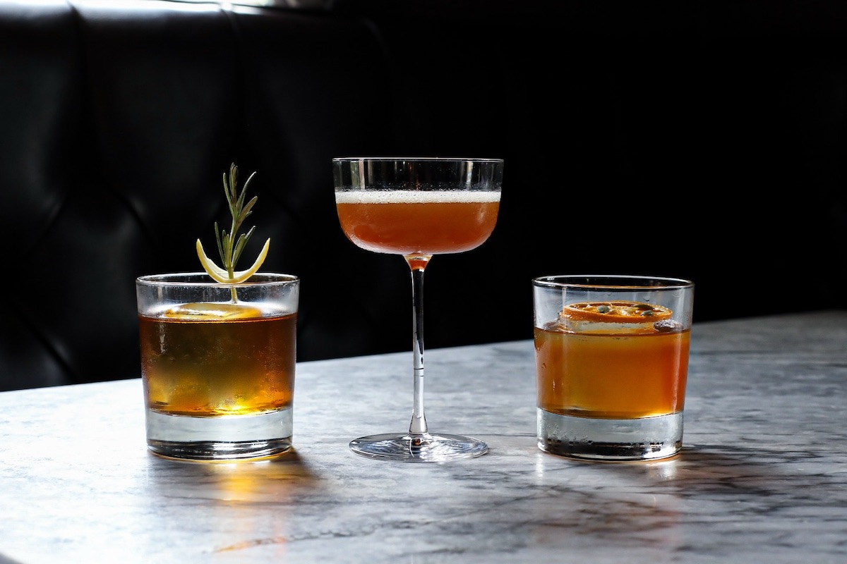 Neatly presented cocktails at Bowen House, the former 1800s-era home of the Bowen family. | Photo by Bowen House
