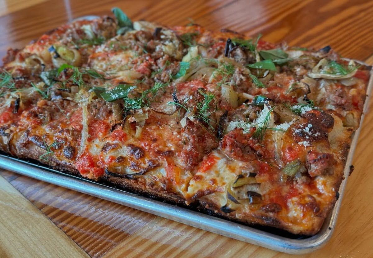 Deep dish pizza at Cenzo's Pizza & Deli. | Photo by Cenzo's Pizza & Deli