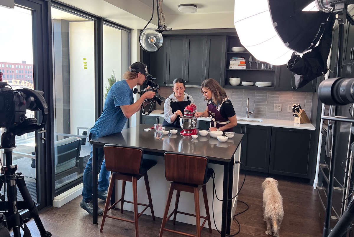 Chefn-It-Cooking-Show_Emily-Thompson-Wolfs-Tailor-Michelin-Star-Restaurant-Denver-Colorado-BTS_Credit-Behind-the-Apron-Media_01 - DiningOut Behind the cooking show scenes. | Photo by Behind the Apron Media