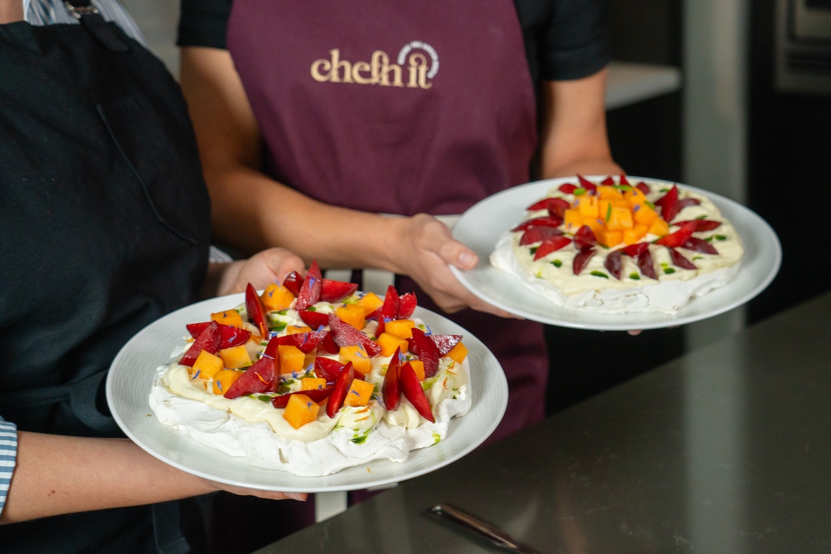 Chefn It_Emily Thompson_The Wolfs Tailor_Pavlova_Tarah Runco_Credit Behind the Apron Media_01 - DiningOut Showing off the Chef'n It version of pavlova. | Photo by Behind the Apron Media
