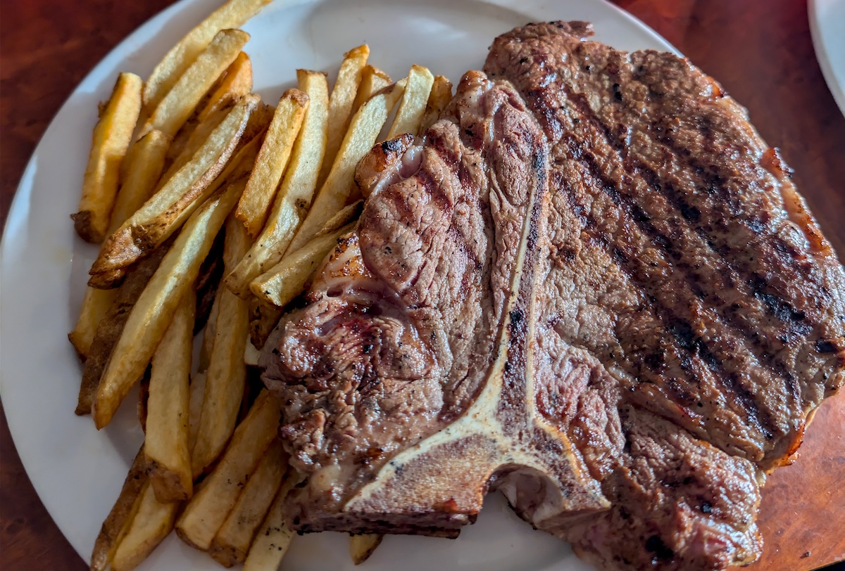 There are only a handful of steaks on the menu at Columbine Steak House and Lounge, and the biggest is the T-bone. | Photo by Linnea Covington