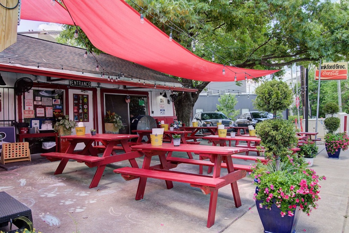 The vibrant front patio at Lankford Grocery & Market in Montrose. | Photo by Lankford Grocery & Market