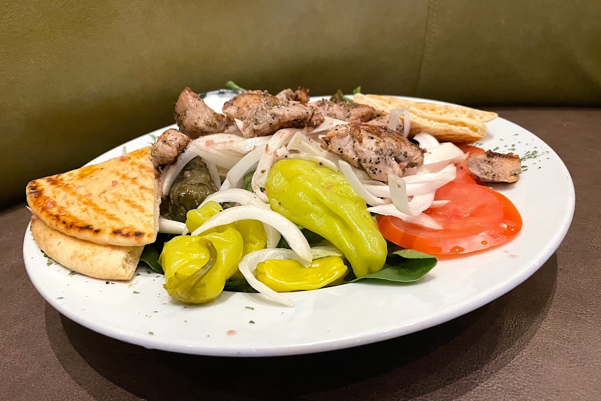 Get a classic Greek salad at Lookin’ Good Restaurant & Lounge. | Photo by Ruth Tobias