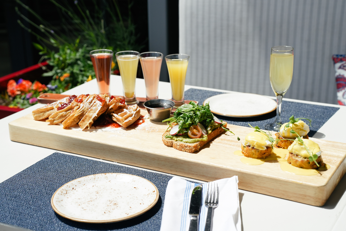 The Mother's Day board and mimosa flight at State Fare. | Photo by Ben Brown