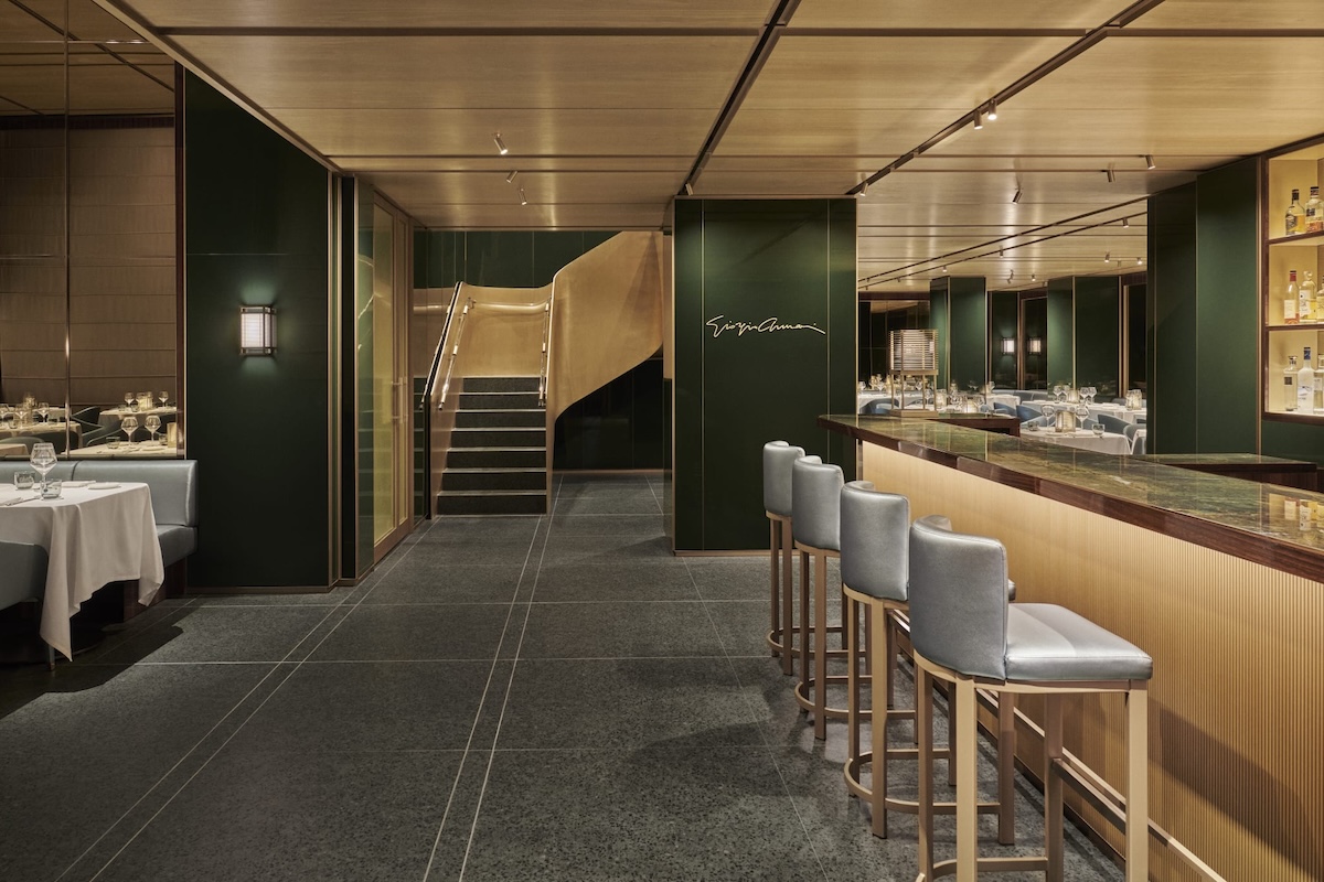 High-end fashion meets high-class dining in NYC. | Photo courtesy of Armani/Ristorante 