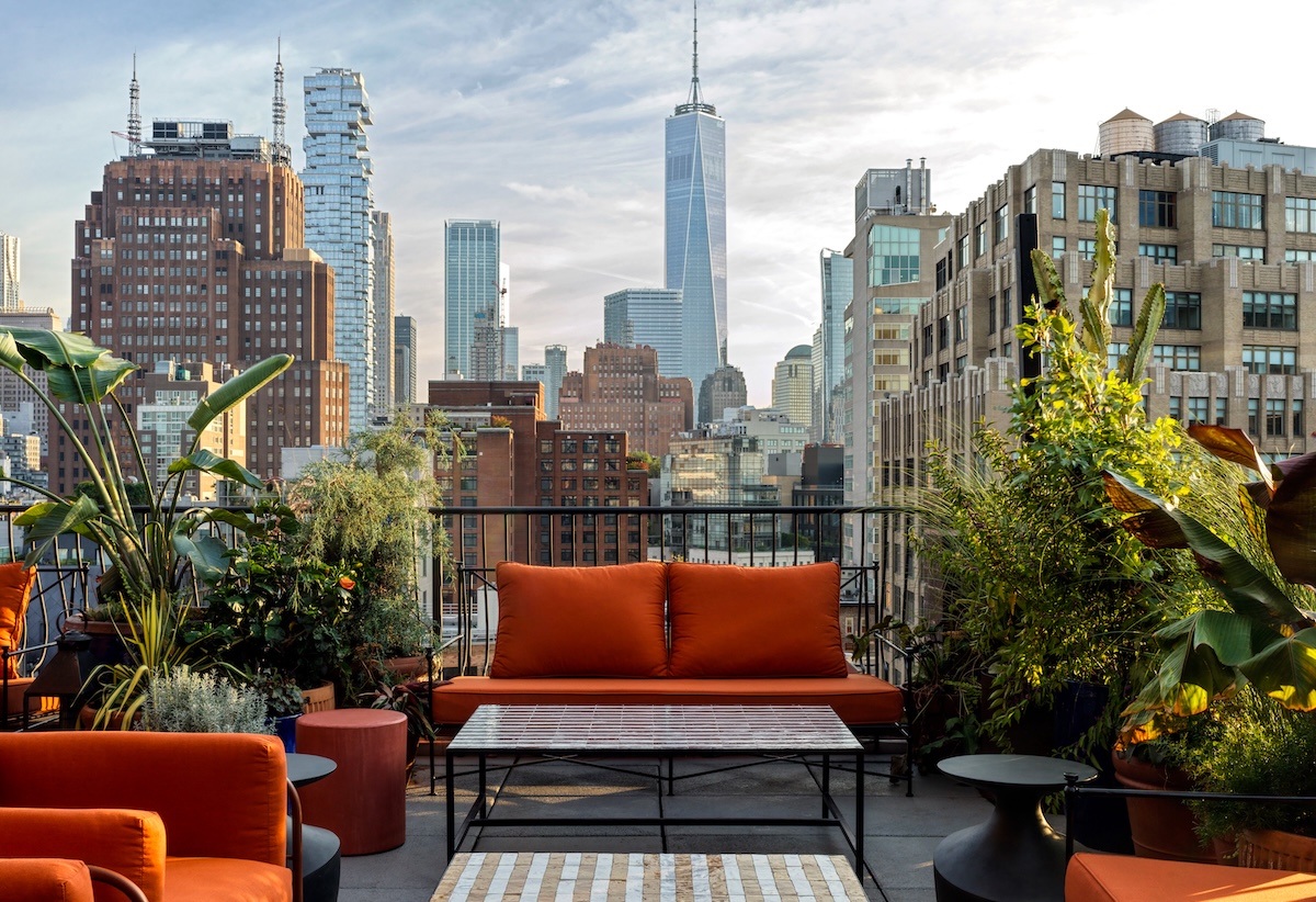 Enjoy the nice weather on one of the best roof patios in NYC. | Photo courtesy of The Manner