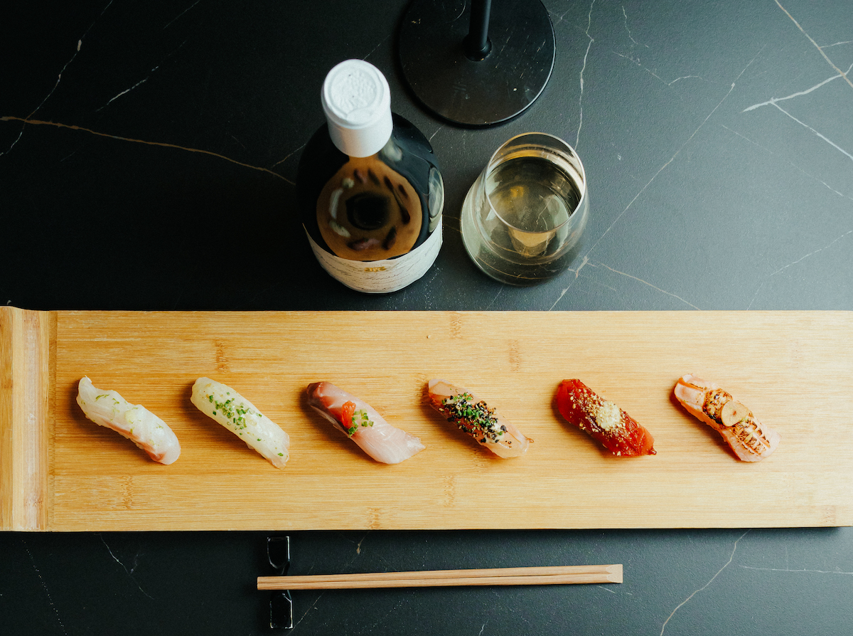 A selection of nigiri at Nori Fish. | Photo by Jet Kamchamnan and Gabriel Villasenor-Viloria, Jetpvck Media