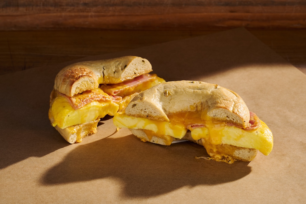Grab one of the best bagel sandwiches in town. | Photo courtesy of Barrio Bagel & Slice