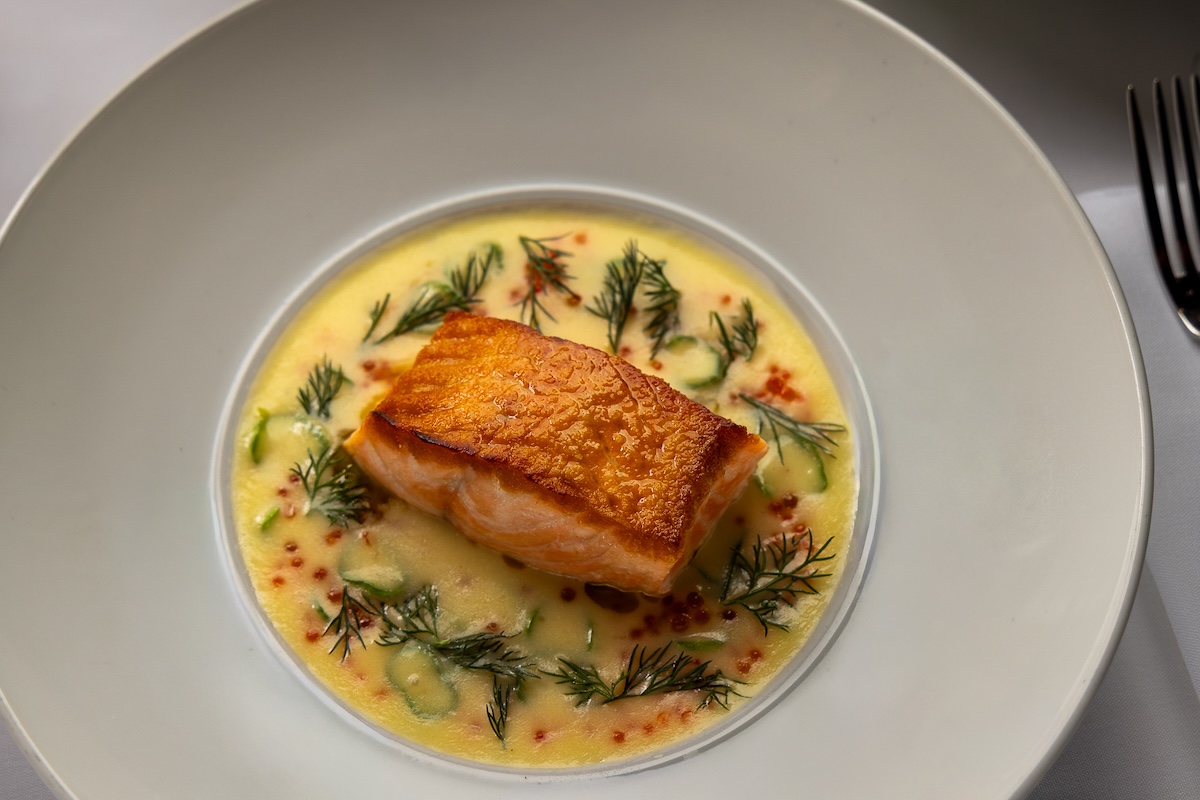 The pan-seared salmon. | Photo courtesy of Maple & Ash 