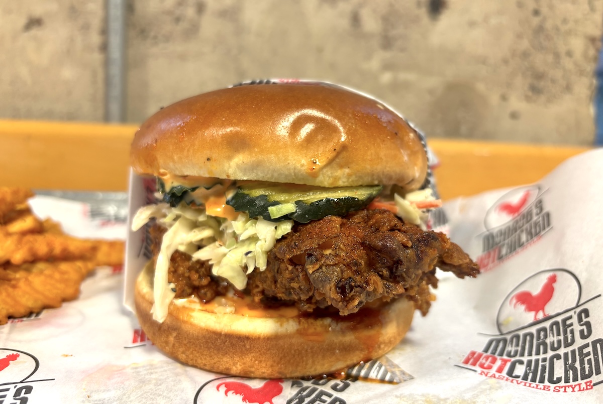 Grab a sandwich at Monroes Hot Chicken. | Photo by Kris Ann Valdez