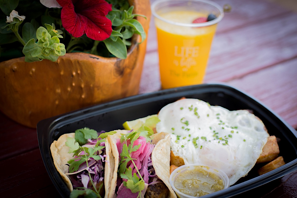 Brunch at the Morning Glory Café. | Photo courtesy of The Farm at South Mountain  