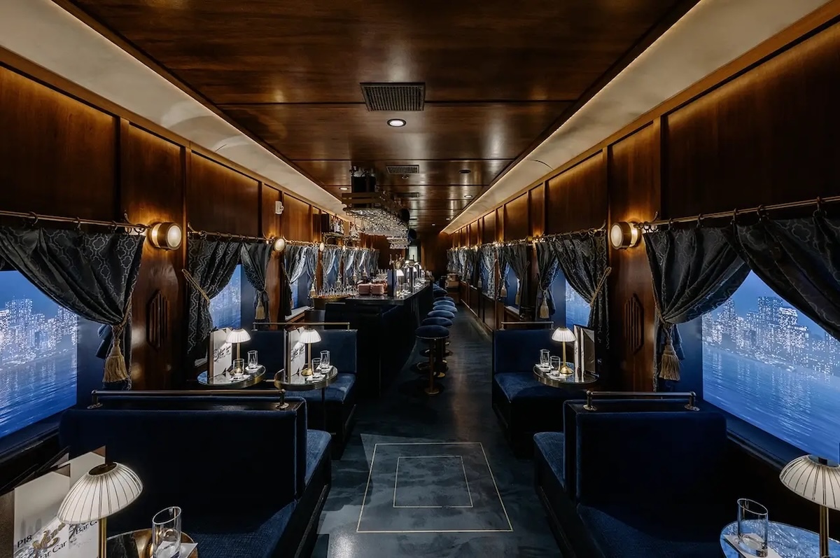 Step into Platform 18, a bar designed to look like a train car. | Photo courtesy of Barter and Shake
