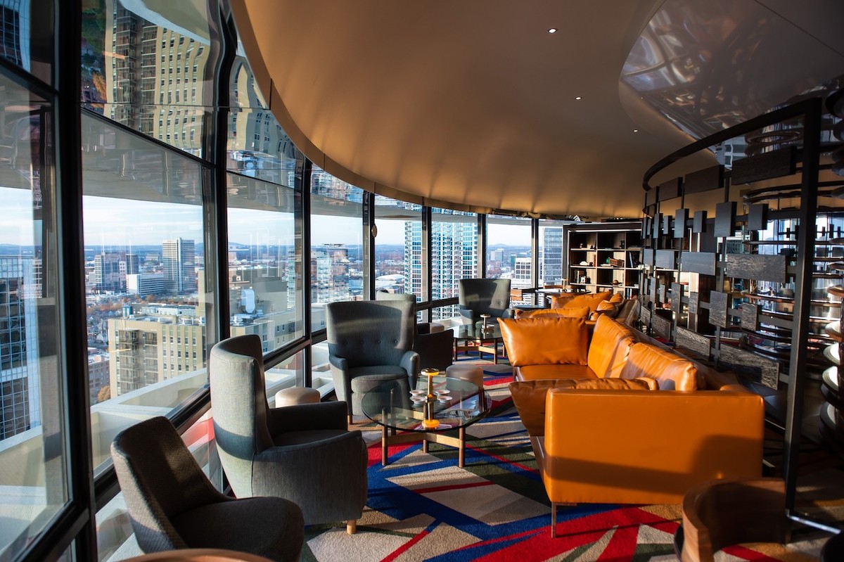 Inside the Polaris Lounge atop the Hyatt Regency. | Photo by PWP Studio Corporate Event Photographers