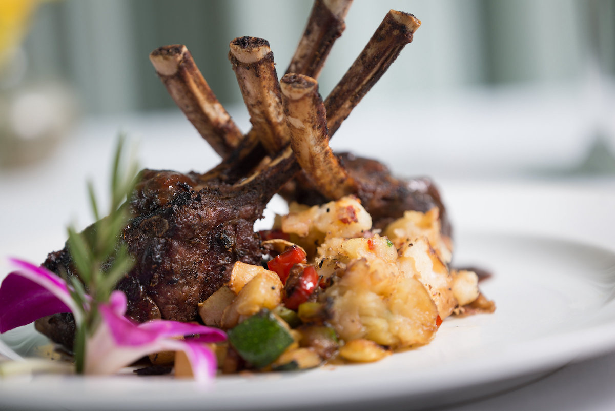 Ouisie's grilled lamb chops Provencal at Ousie's Table. | Photo by Gracie DiAnne Henley