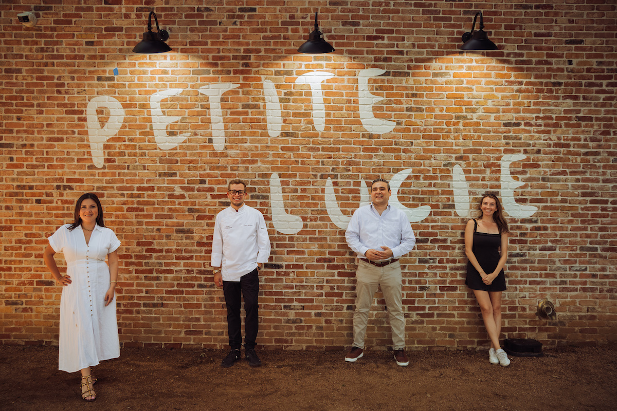 Sahira Malherbe, Omar Pereney, Jamie de Leon, and Quincey Huerter at Petite Lucie. | Photo by Mariela Callaway