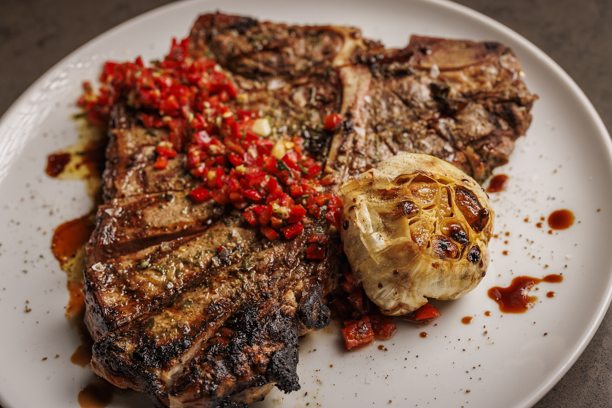 Steak salmoriglio at Trattoria Bugatti. | Photo by Samantha Marie Photography