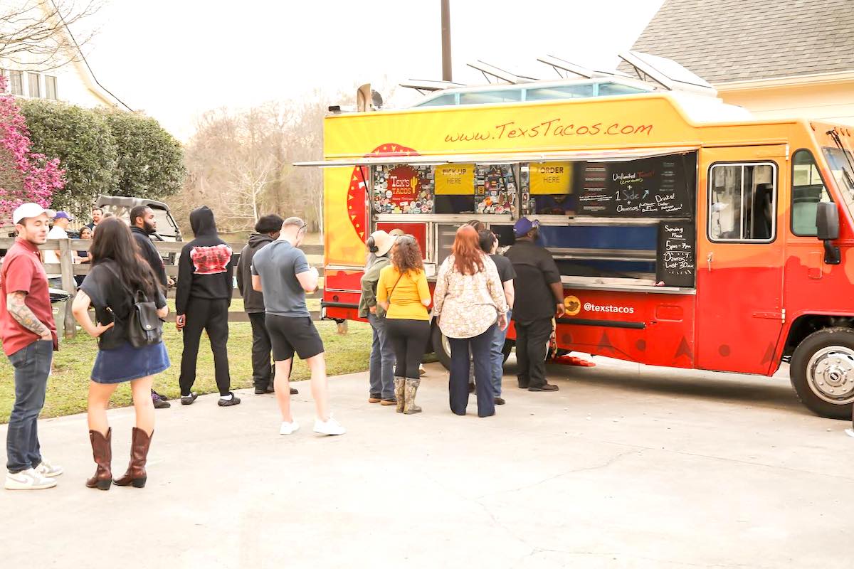 A line forms at the Tex's Tacos truck. | Photo by Tex's Tacos