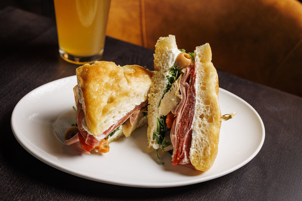 The focaccia sandwich at Trattoria Bugatti. | Photo by Samantha Marie Photography