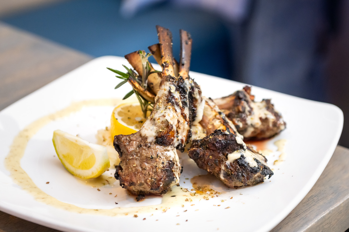 Lamb chops at VAS Kouzina. | Photo by Lauren Liz Photo