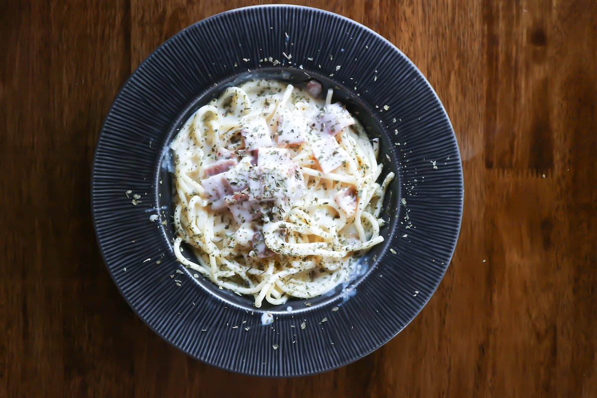 spaghetti or spaghetti carbonara,pasta by jobrestful