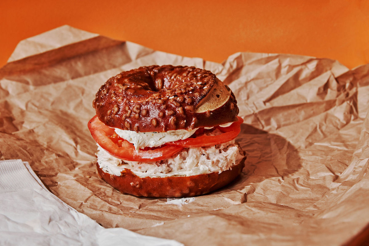 A bagel sandwich at Emerald City Bagels. | Photo by Emerald City Bagels