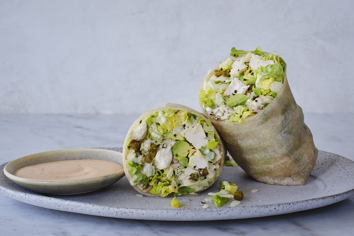 The Chicken Caesar Wrap from Goop Kitchen. | Photo by Ditte Isager