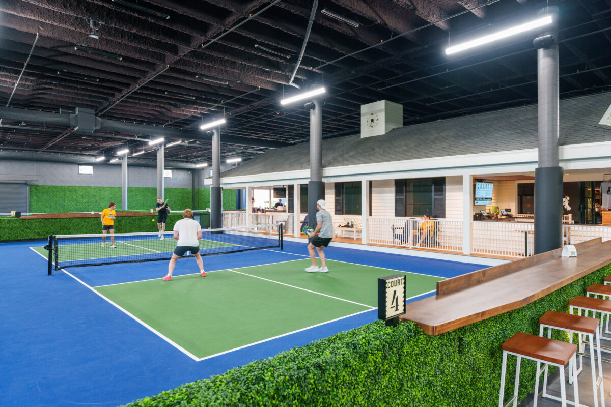 Players hit the courts at the Painted Pickle, Atlanta’s sprawling pickleball and entertainment venue in Armour Yards. | Photo by the Painted Pickle
