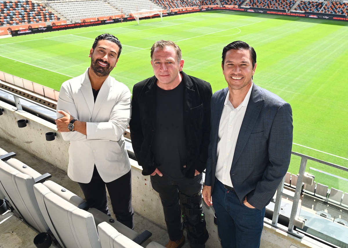 Army Sadeghi, Ben Berg, and Brian Ching present Pitch Live. | Photo by Alex Montoya