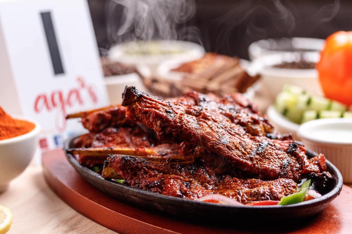 Aga's signature lamb chops have helped earn the restaurant a devoted following across Greater Houston. Photo by Aga's Restaurant & Catering