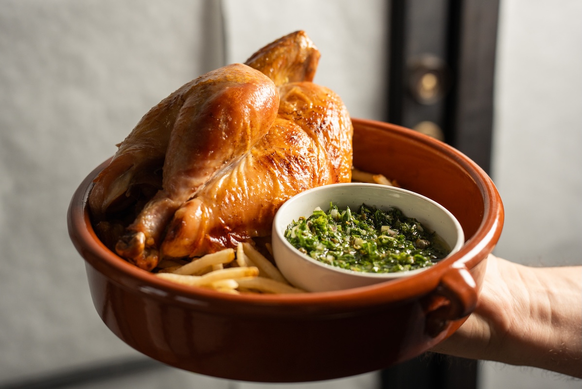 Come for small plates and stay for Heretik's star dish: rotisserie chicken. | Photo by Jeff Fierberg
