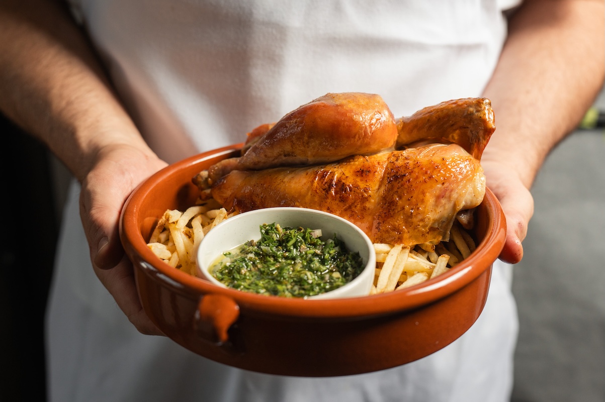 Come for small plates and stay for Heretik's star dish: rotisserie chicken. | Photo by Jeff Fierberg