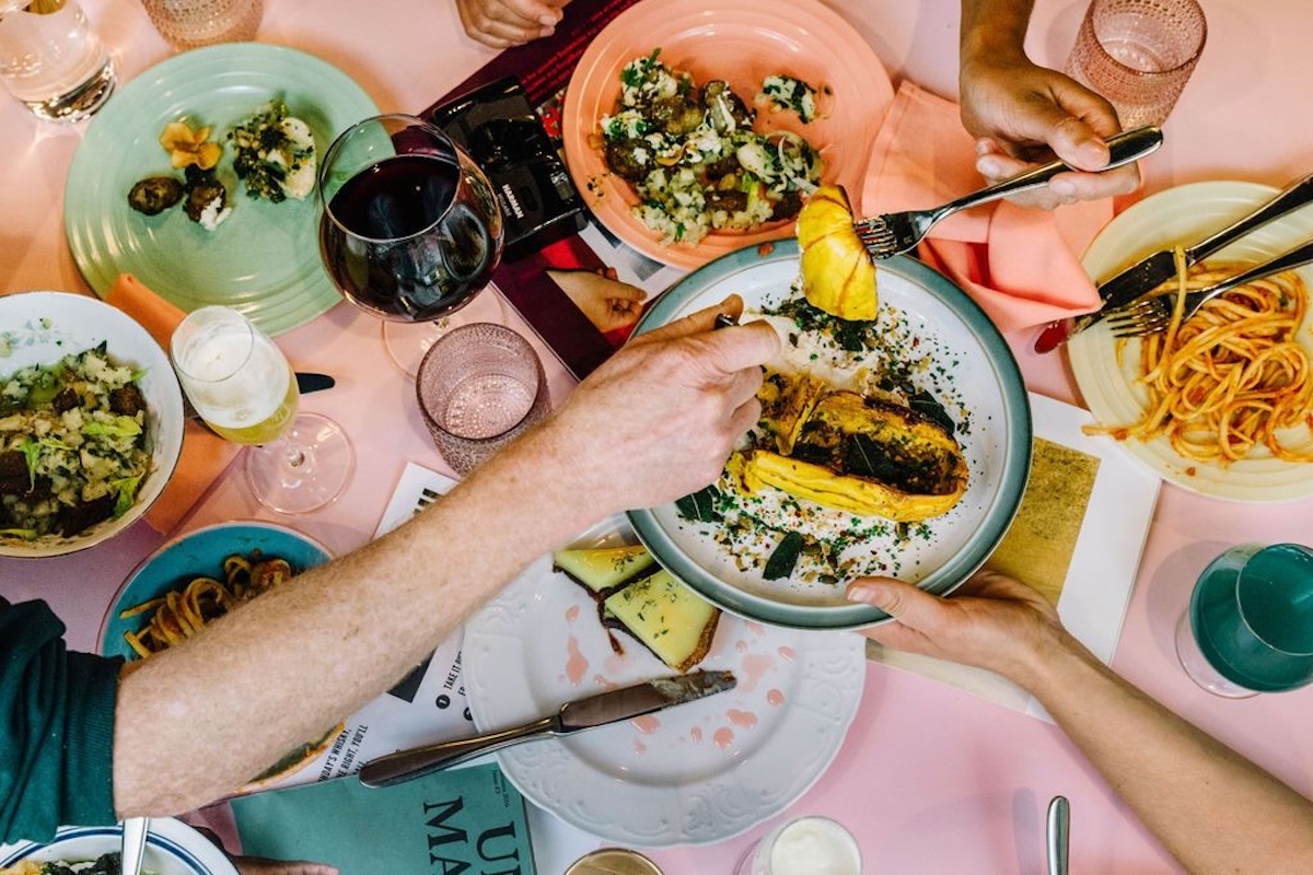 Vegan food and wine unite. | Photo courtesy of Somebody People