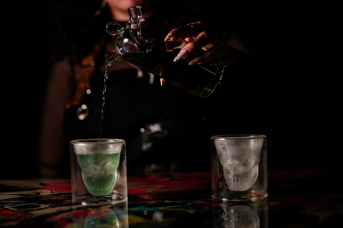 An equally immersive beverage program complements chef RJ Cooper's multi-course tasting experience at Punk Noir. | Photo by Amy Zawacki